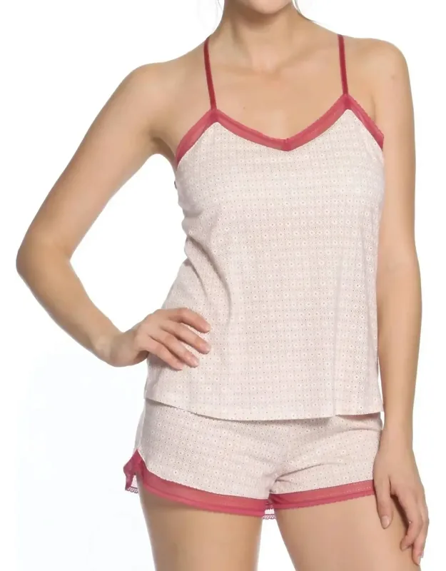 Bridgette Racerback Camisole Boxer Pajama Set