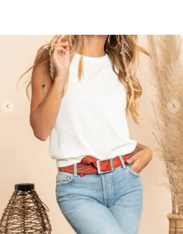 Ruffle Sleeveless Top