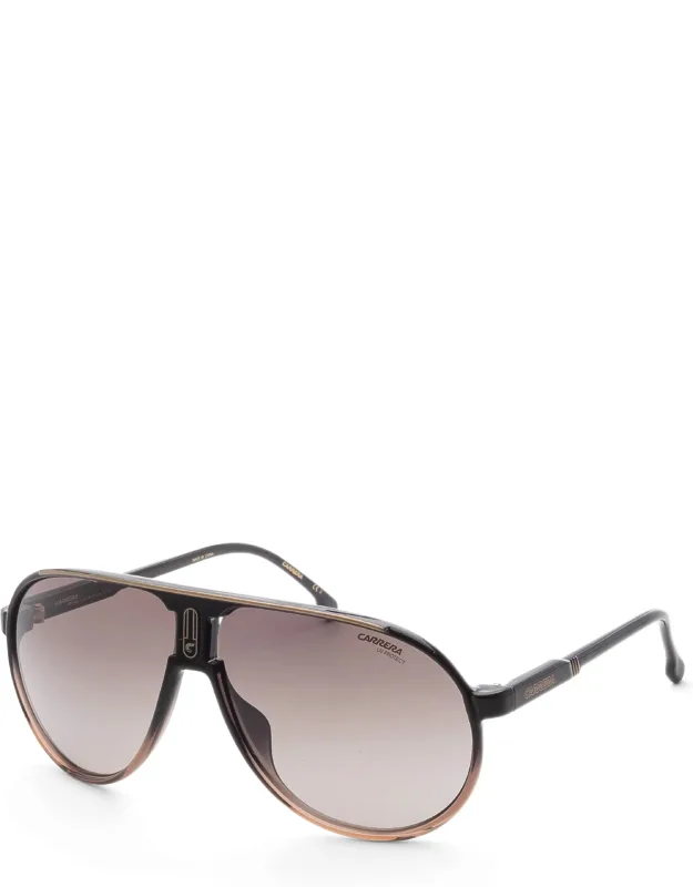 Champion 62mm Black Shaded Brown Sunglasses
