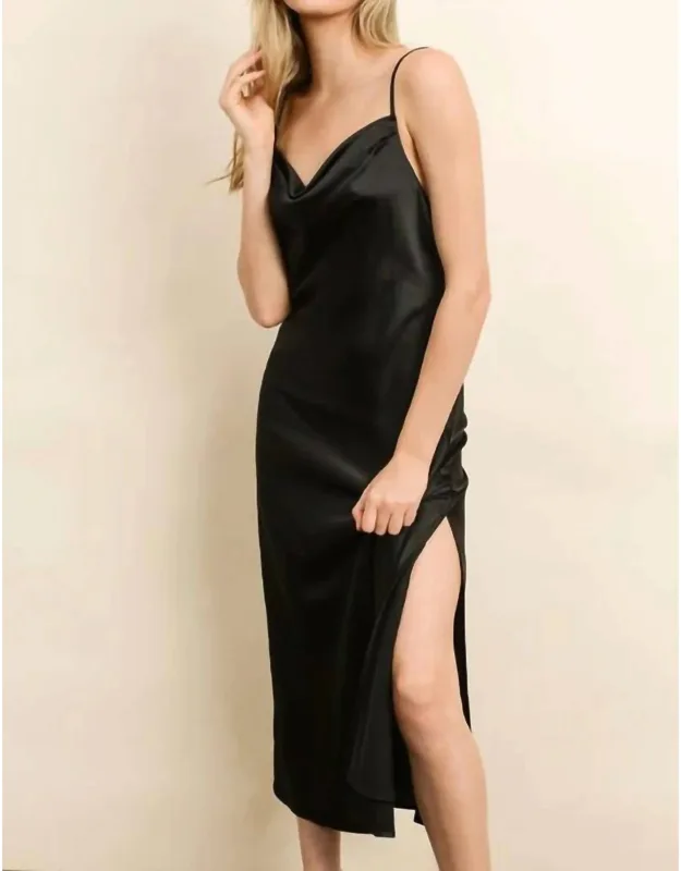 Midi Satin Slip Dress