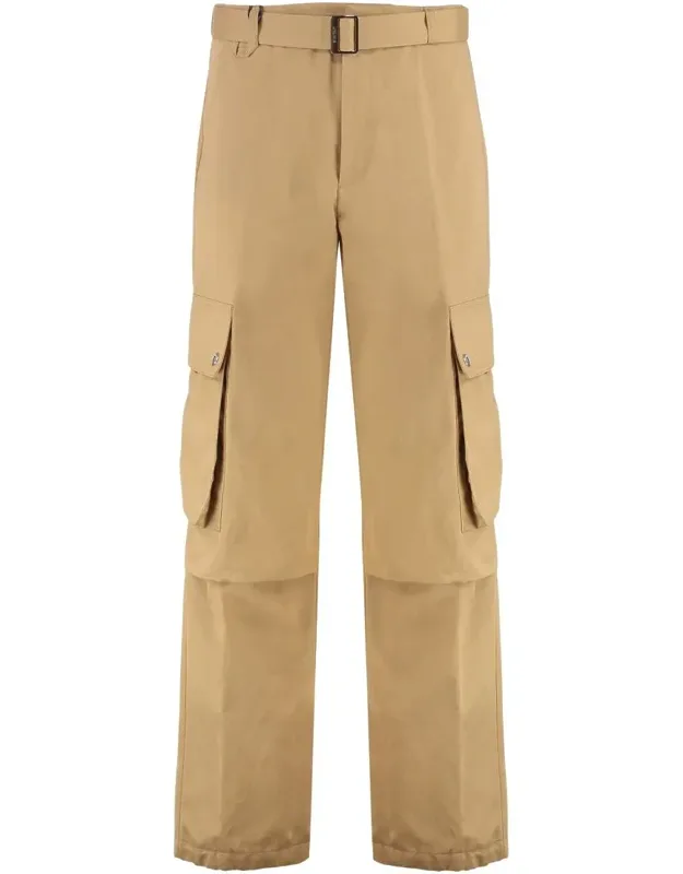 Cotton Linen Cargo Trousers