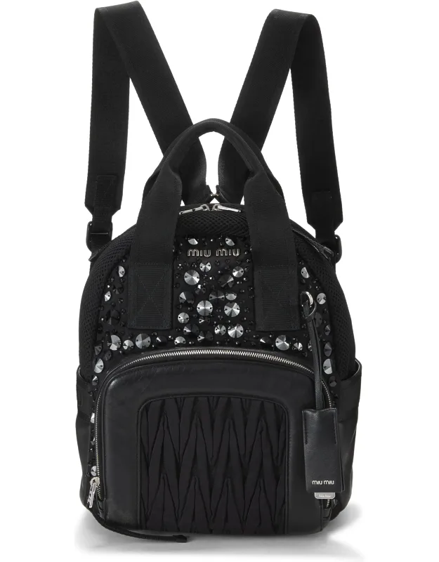 Beaded Mesh Backpack