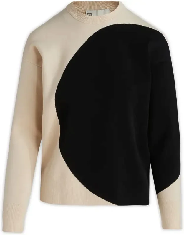Colorblock Crewneck Sweater