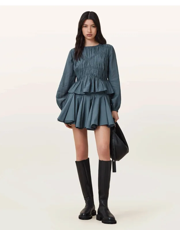 Tulip Cotton Mini Skirt