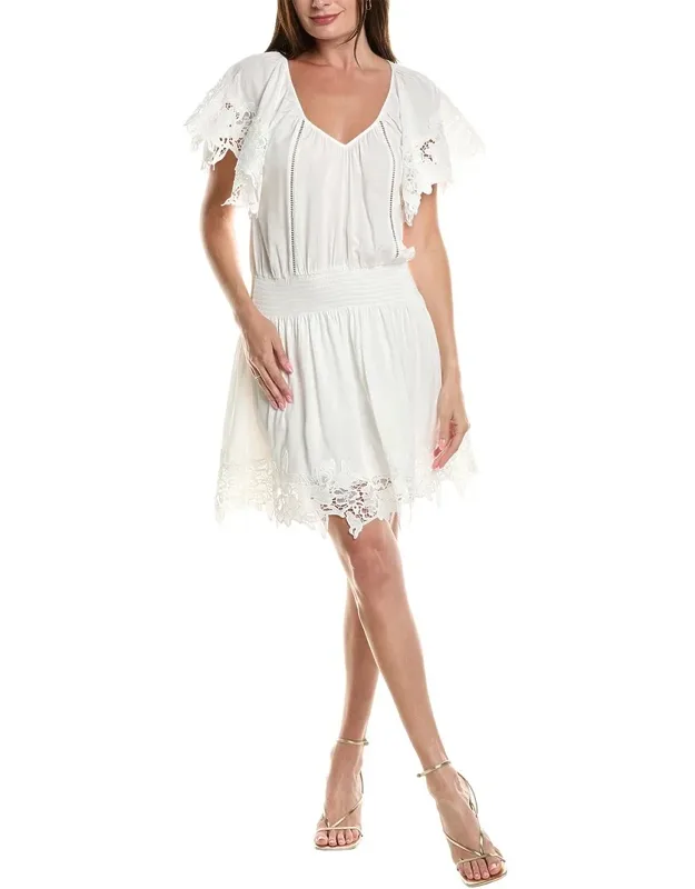Linen-blend Mini Dress