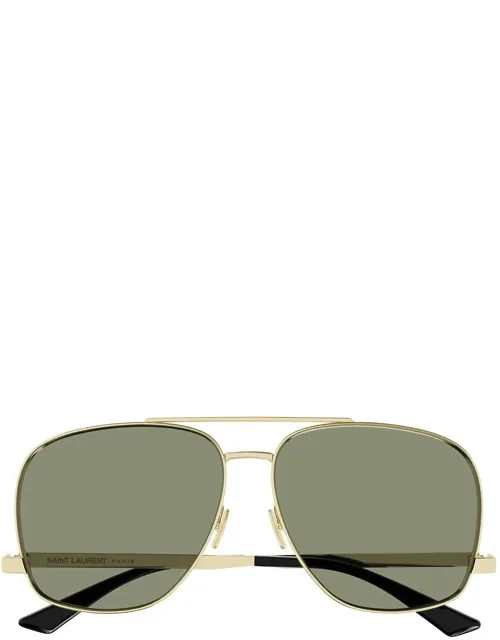 Eyewear Sunglasses Gold Green Caravan Metal