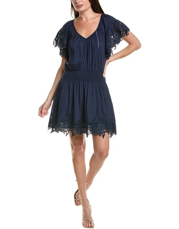 Linen-blend Mini Dress