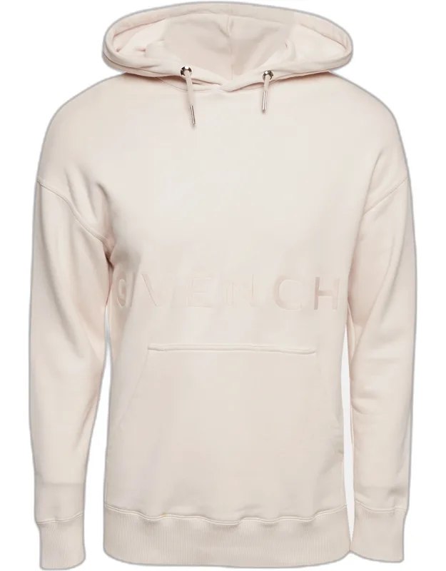 Logo Embroidered Cotton Knit Hoodie