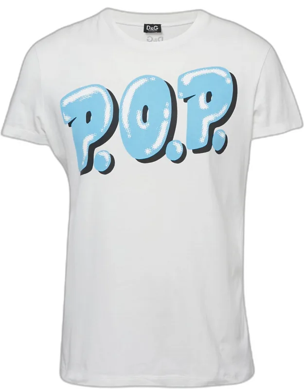 Pop Print Cotton Crew Neck T-shirt
