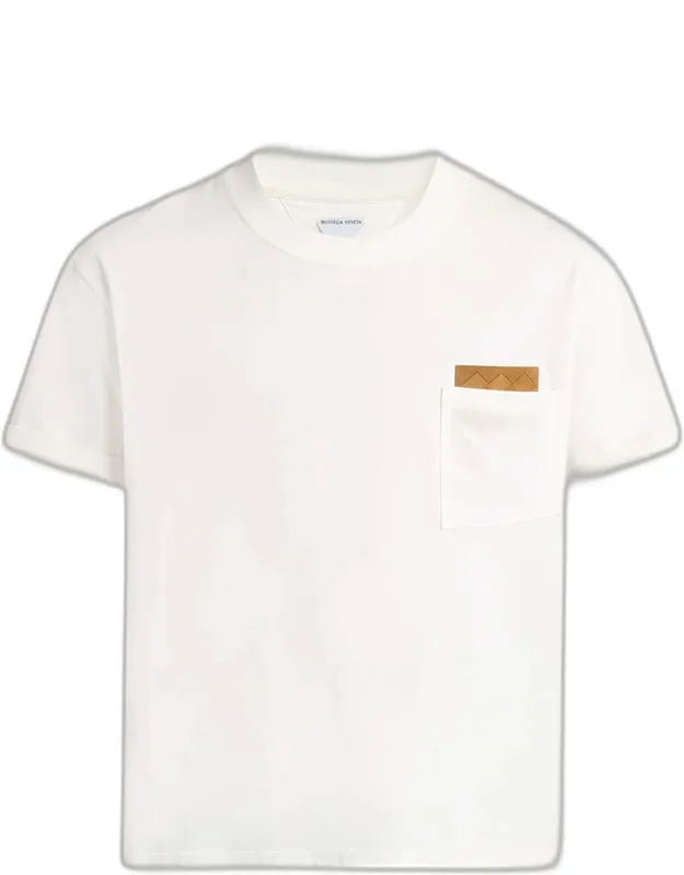 Pima Cotton Jersey Intrecciato-pocket T-shirt