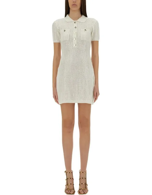 Mini Crochet Dress With Sequins