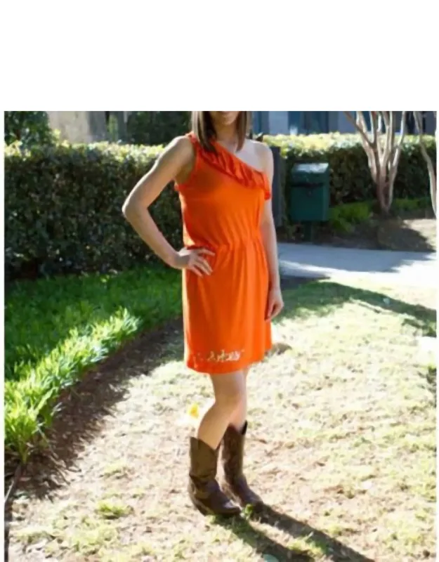 Oklahoma State University Logo One Shoulder Dress