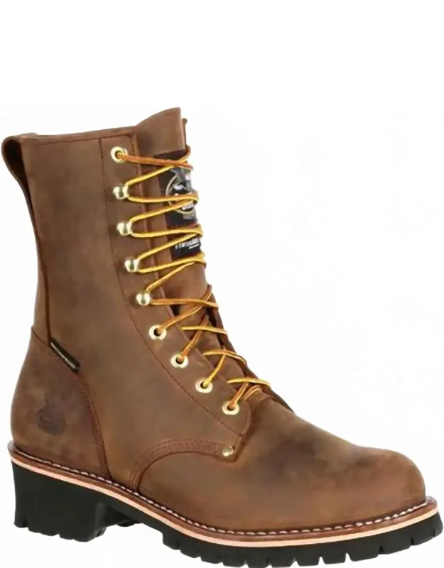 Steel Toe Waterproof Insulated Logger Work Boots