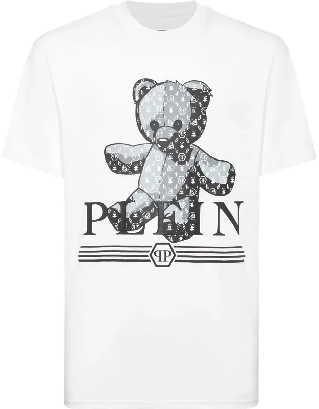 Round Neck T-shirt Monogram With Premium Cotton And Bold Motif