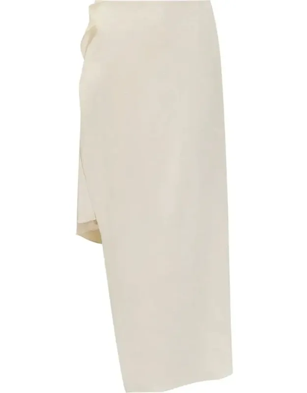 Skirt With Overlapping Panel And Zipper Closure