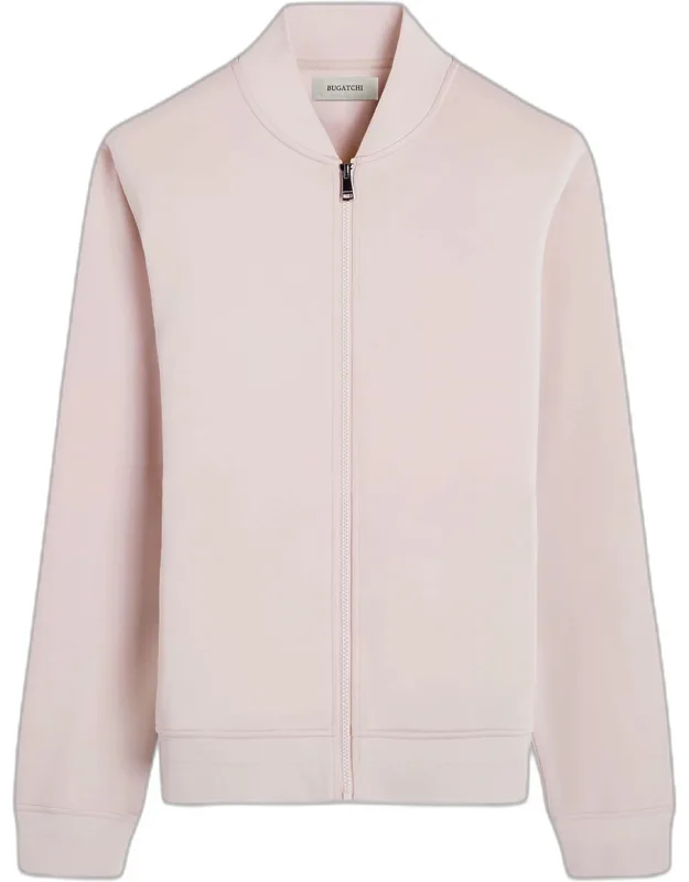 Soft Touch Knit Full-zip Bomber Jacket