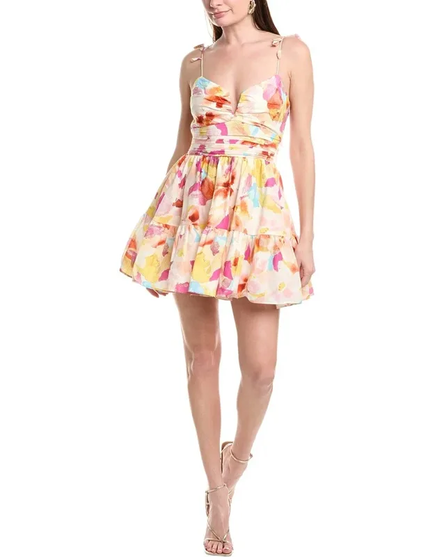 Silk-blend Mini Dress