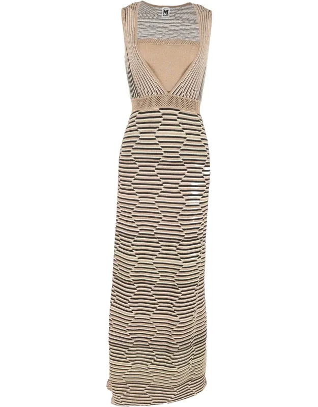 Patterned Maxi Dress Gown