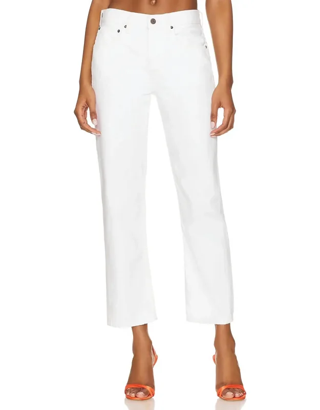 Rhea Mid Rise Crop Jean With Relaxed Fit And Edgy Touch