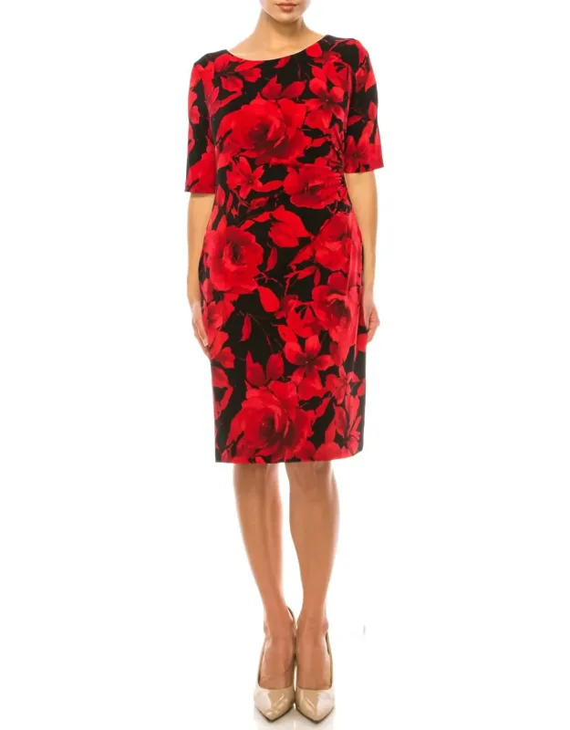 3/4 Sleeve Jersey Dress