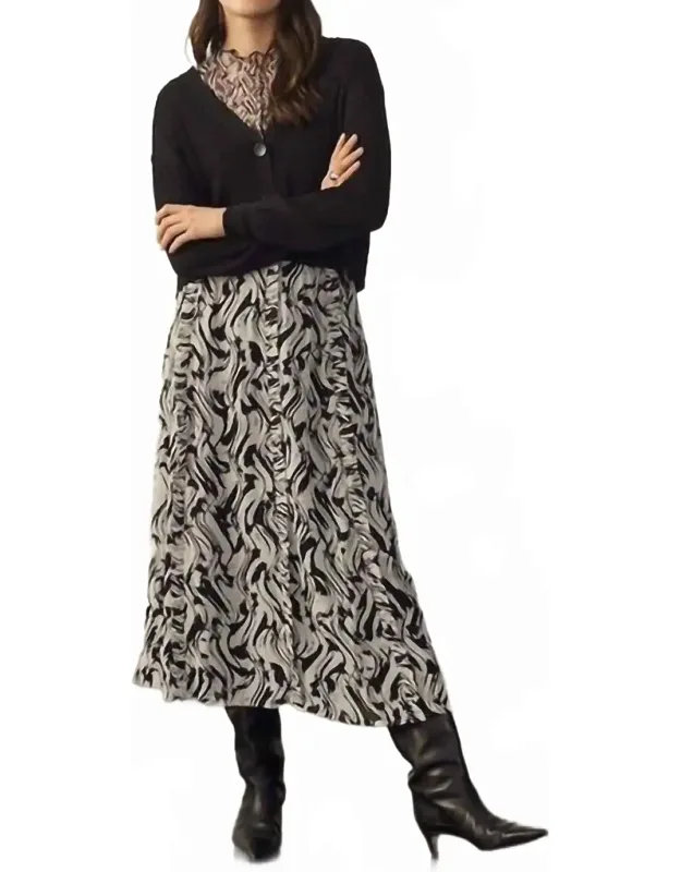 Deliapw Cardigan In Black Shimmer