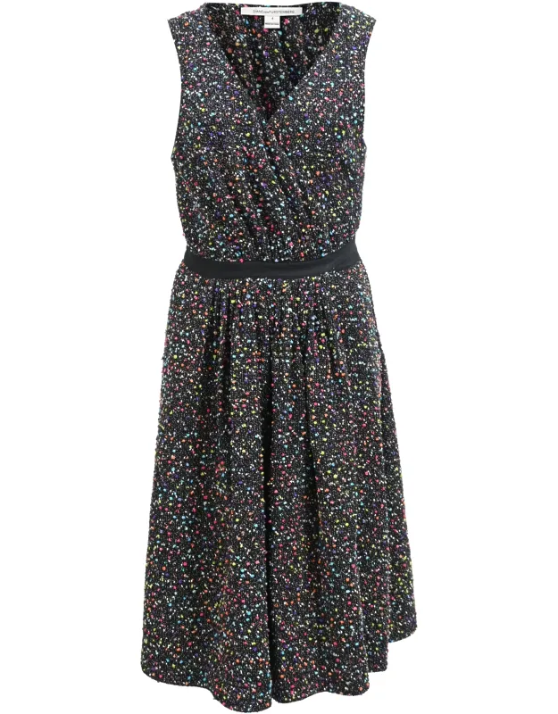 Boucle Wrap Dress