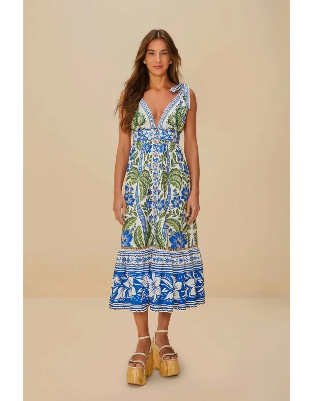 Tropicance Organic Cotton Midi Dress