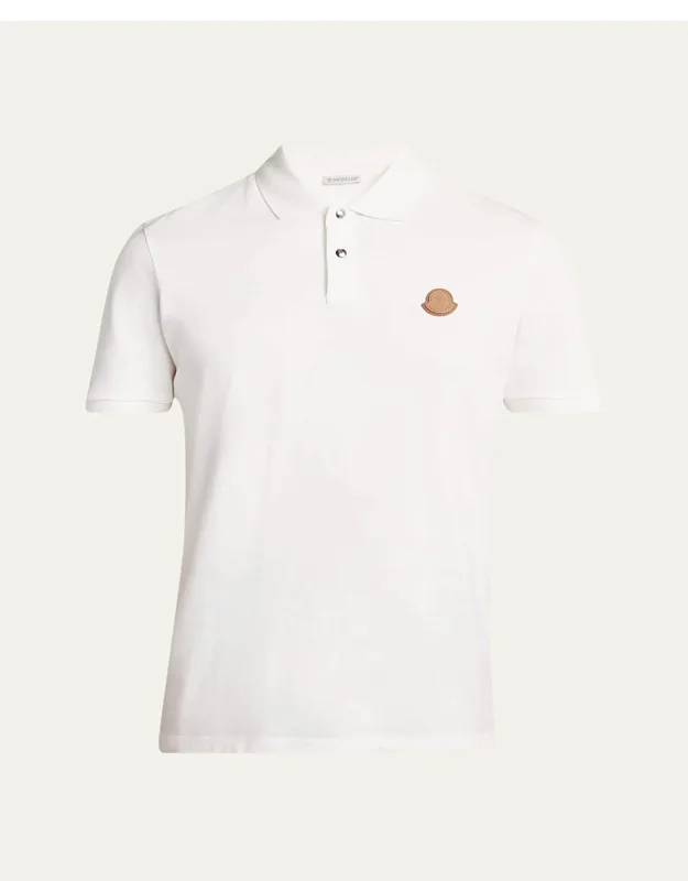 Leather-emblem Polo Shirt