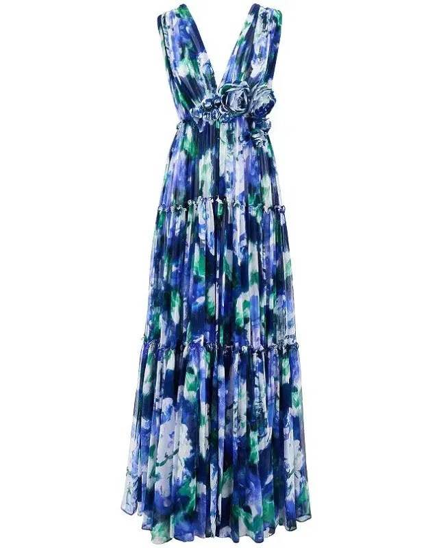 Floral Georgette Maxi Dress