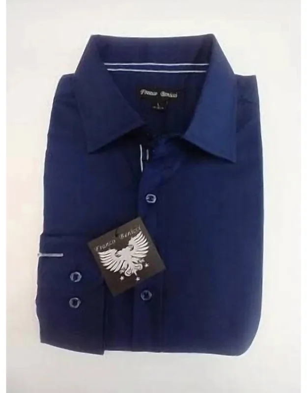 Long Sleeves Dress Shirt With Comfortable Fit And Collar Neckline