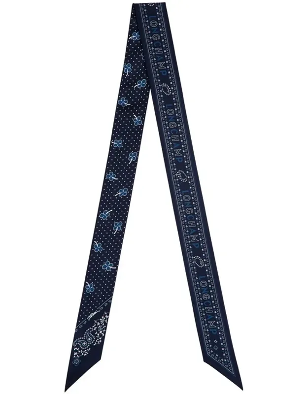 Scarf With All-over Bandana Print In Silk