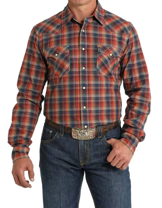 Modern Fit Snap Long Sleeve Western Shirt