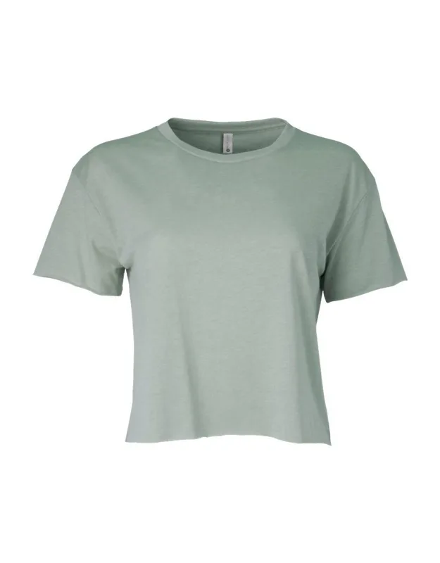Next Level Festival Crop Top With Relaxed Fit And Raw Edge Design