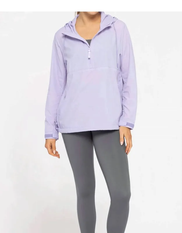 Hi-lo Zip-up Nylon Running Jacket
