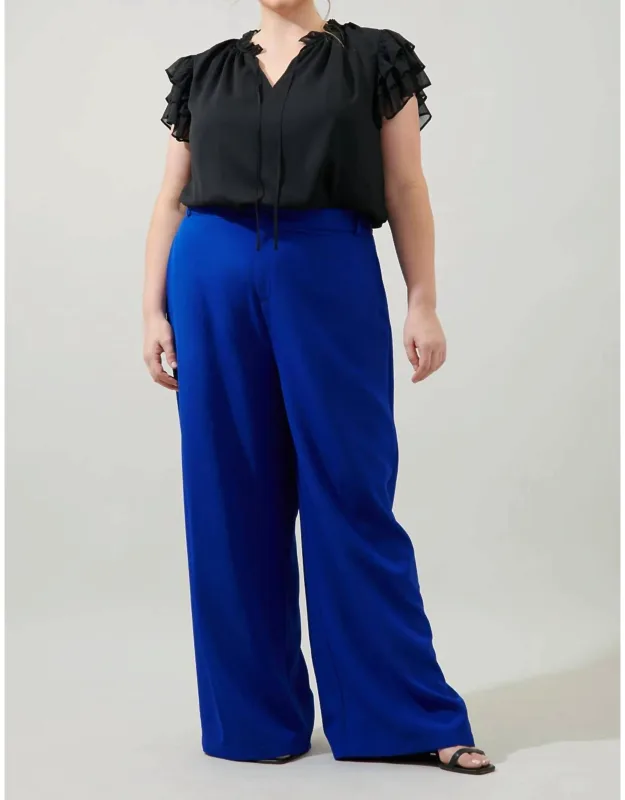 Belted Wide Leg Trousers