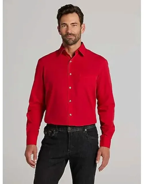 Classic Fit Solid Poplin Dress Shirt