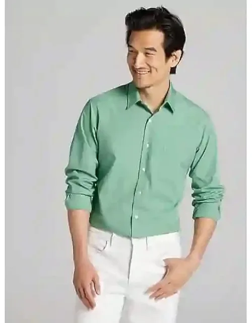 Athletic Fit Solid Poplin Dress Shirt