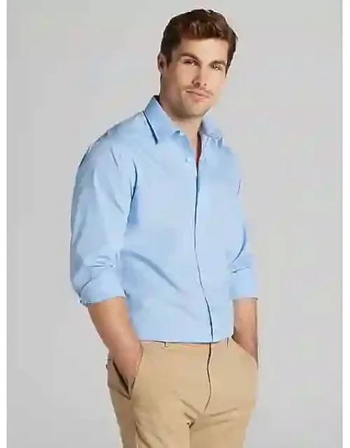 Cameo Blue Lightweight Breathable Poplin Dress Shirt