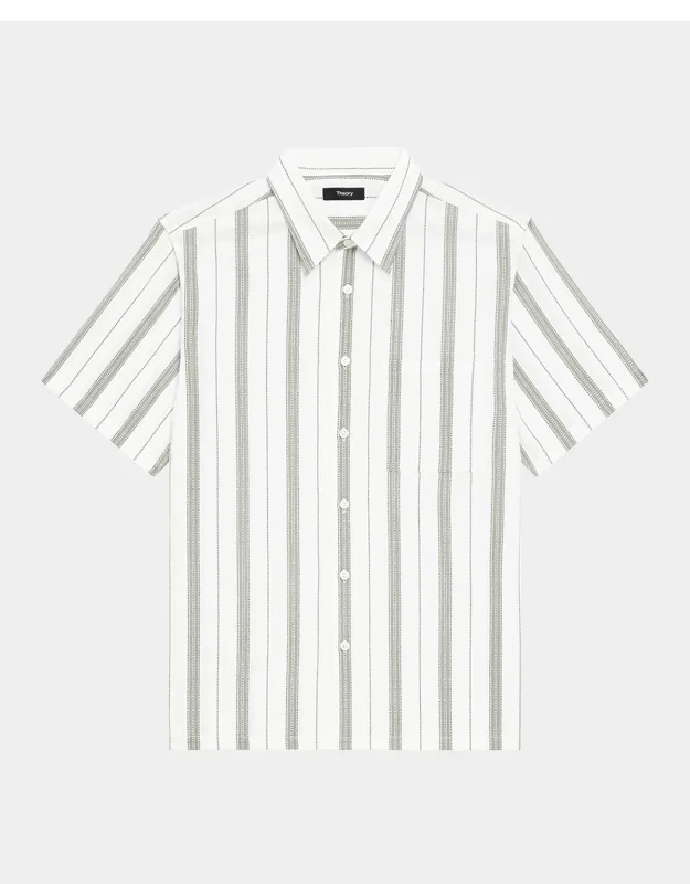 Summer Dobby Stripe Short-sleeve Shirt