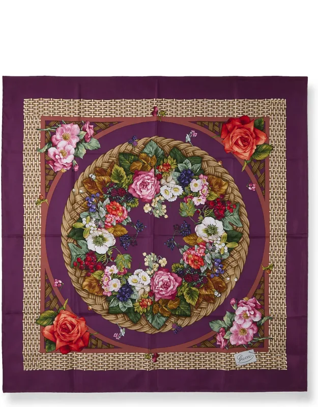 Silk Floral Scarf