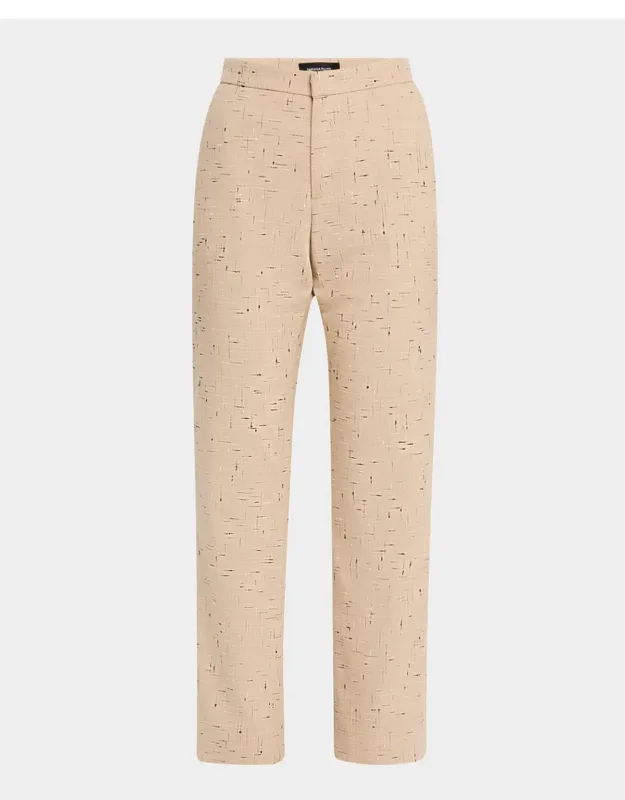 Cropped Slim-fit Donegal Tweed Trousers