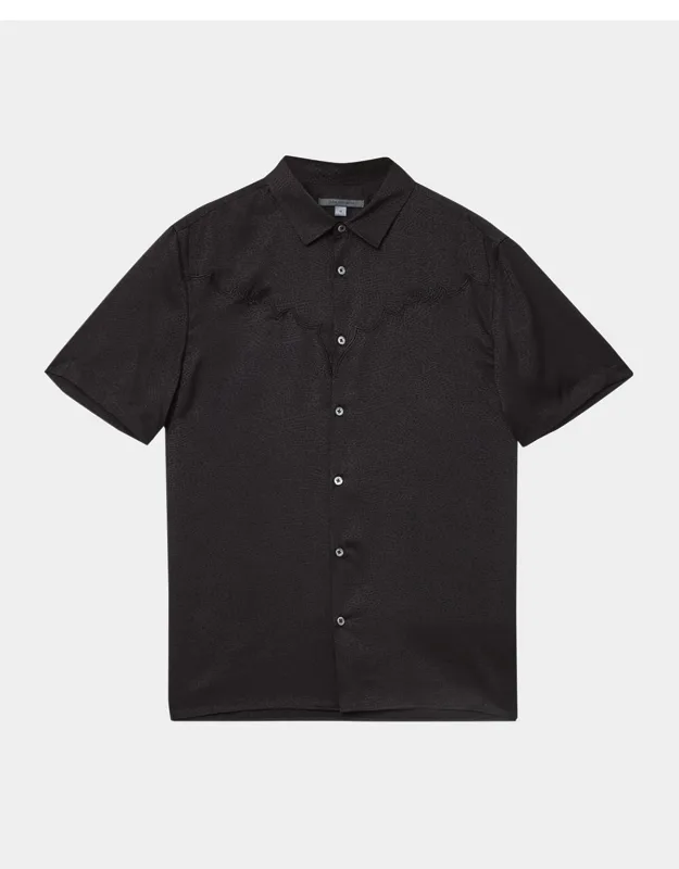 Embroidered Jacquard Short-sleeve Shirt