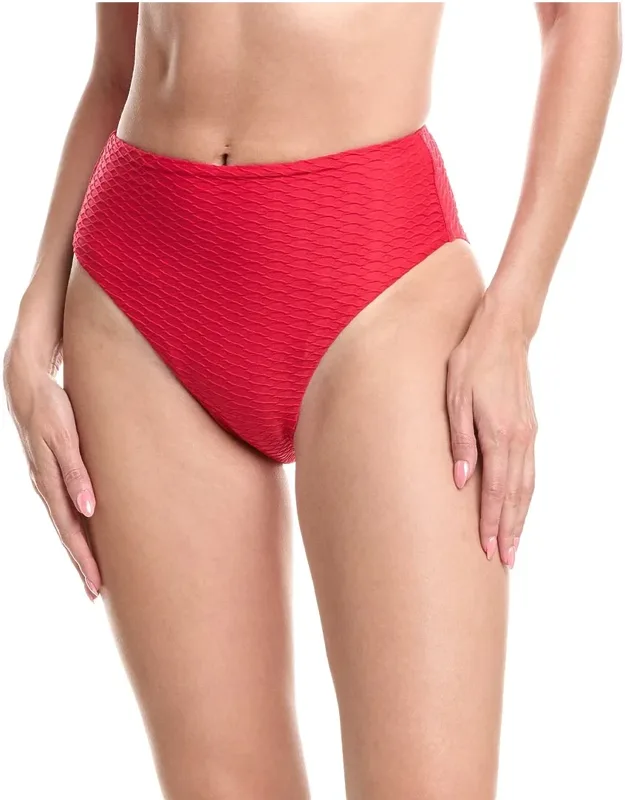 Honeycomb Retro High-waist Bikini Bottom