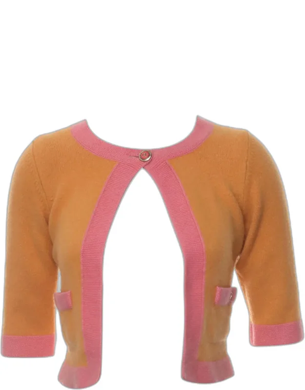 Contrast-trim Cashmere Cardigan