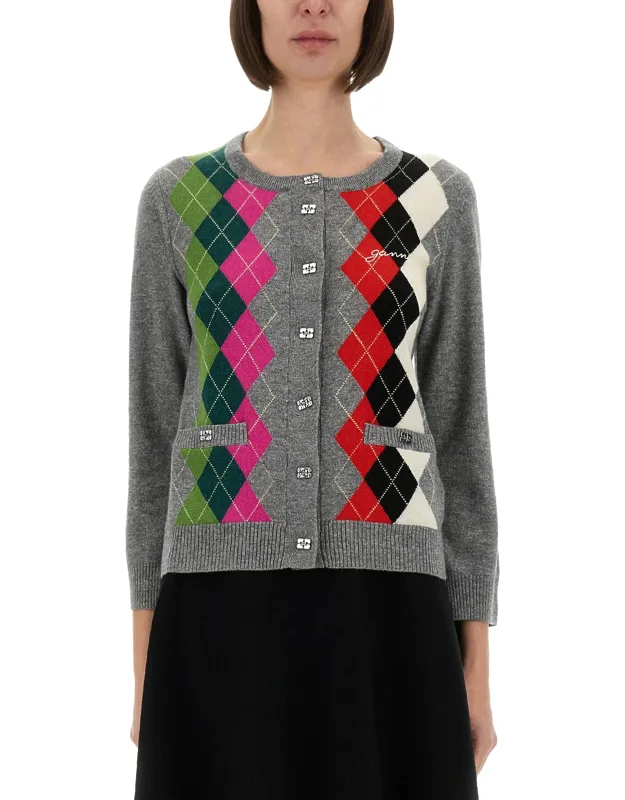 Jacquard Cashmere Cardigan
