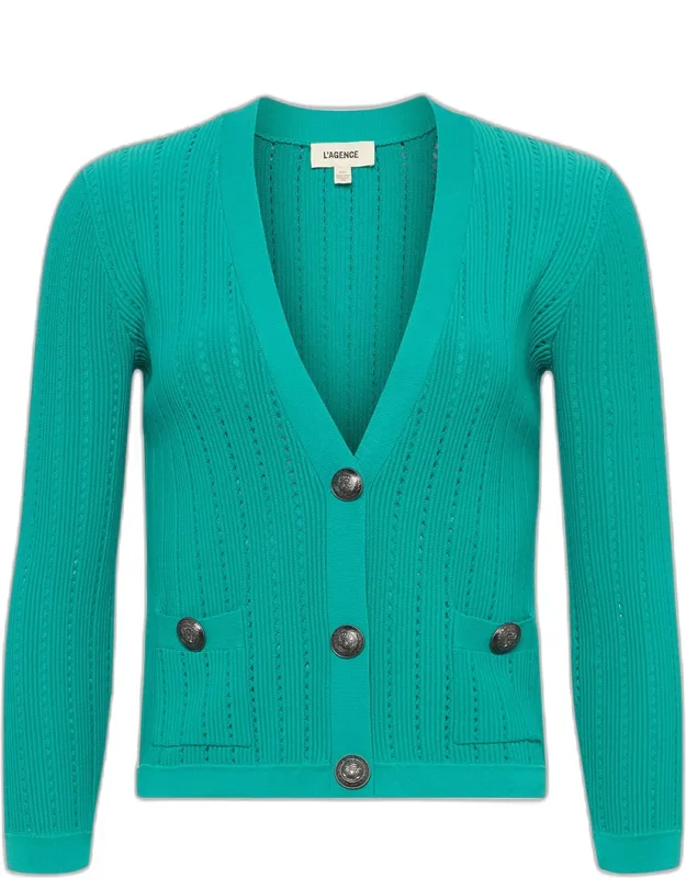 Pointelle Cropped Cardigan