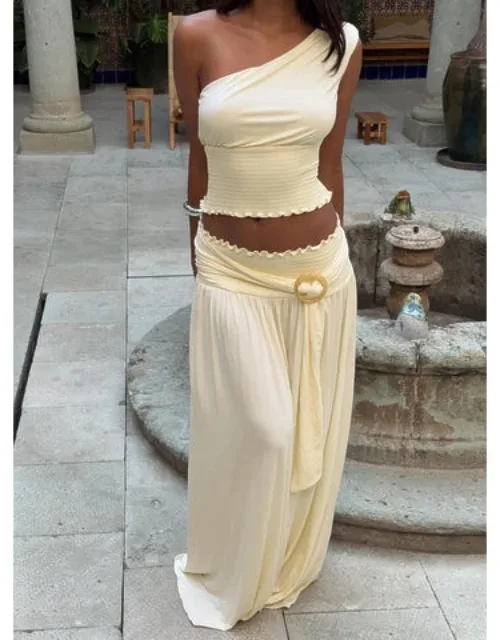 Full Orbit Shirred Maxi Skirt