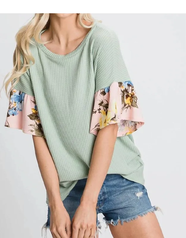 Floral Sleeve Top