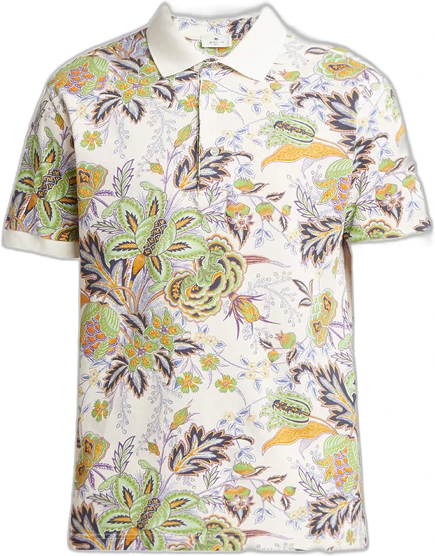 Floral Palm Paisley Polo Shirt