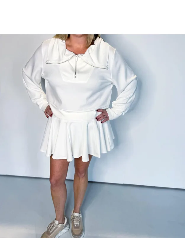 Cowl Neck Zip Pullover
